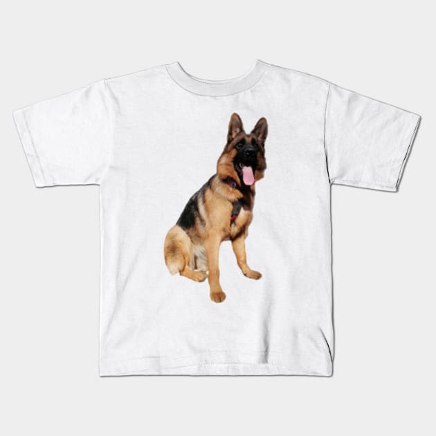 German Shepherd Dog Lovers Kids T-Shirt by Graffix